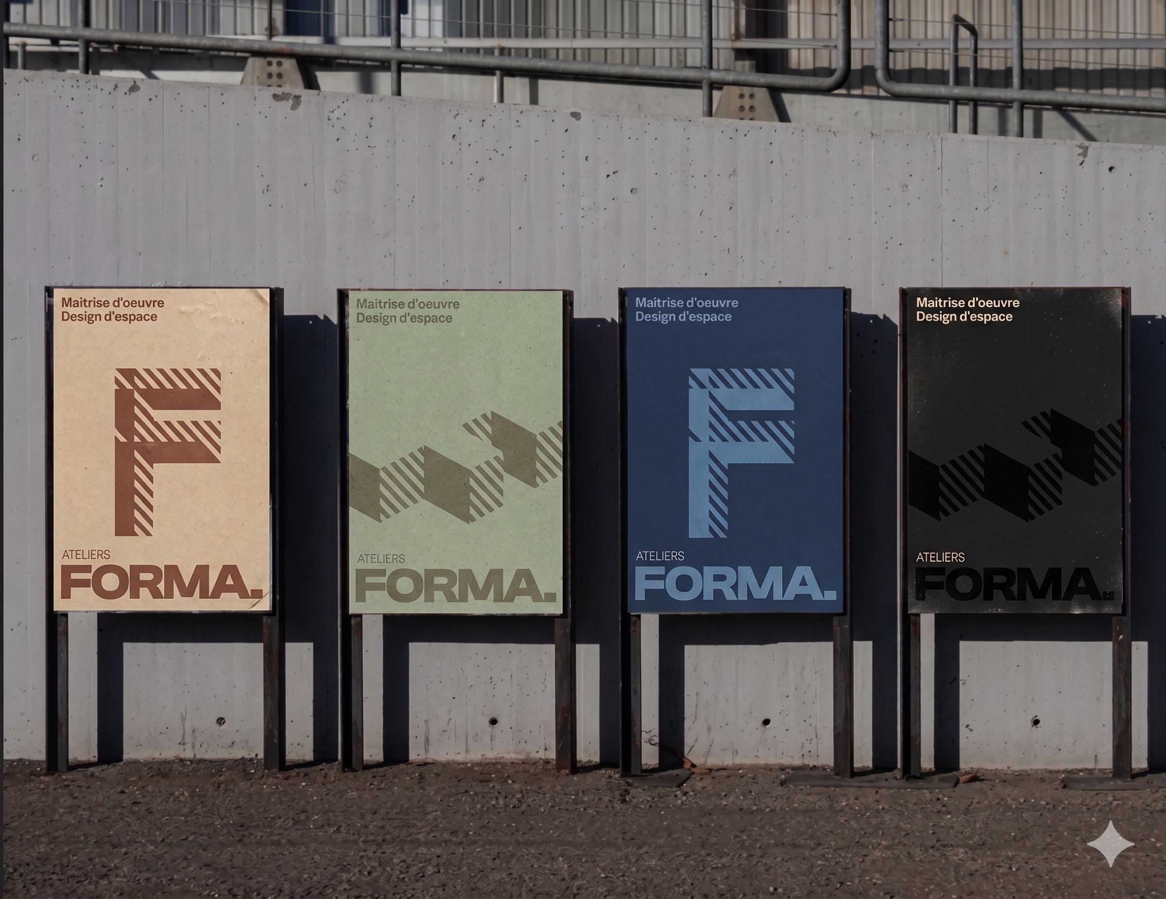 Affiches Ateliers Forma sur palissade de chantier